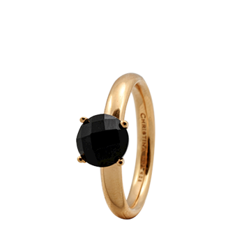 Christina Collect gold plated collector ring - Black Onyx